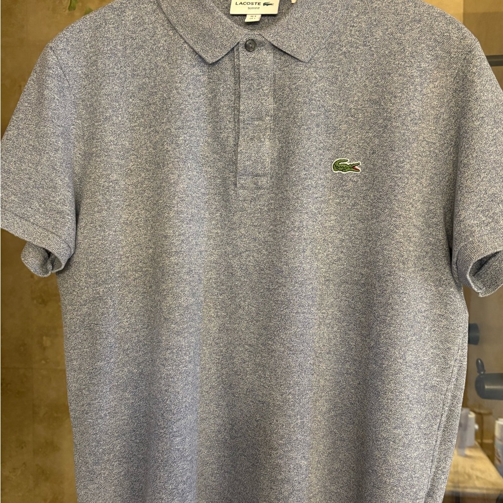 Lacoste Heathered Blue Slim Fit Shirt